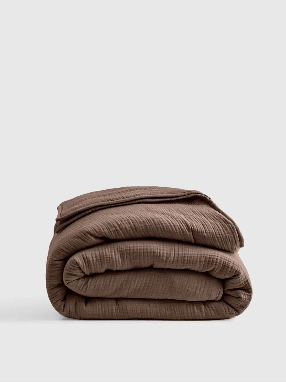 NWT Quince Chocolate Brown Organic Cotton Gauze Duvet Cover and Sham Set!